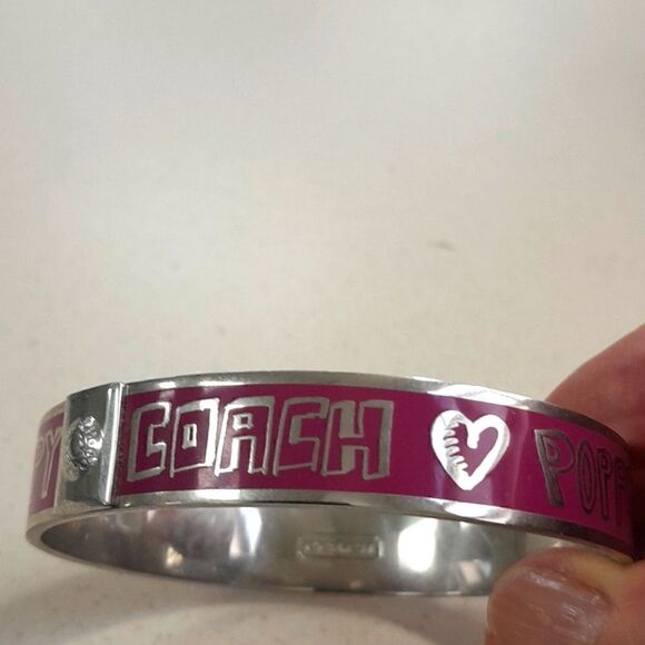 Coach Fushia Valentine "Poppy" Bracelet...E.U. C. - Picture 2 of 4